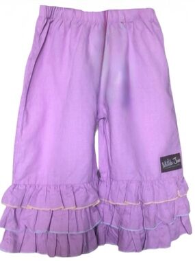 Matilda Jane Girls Ruffle Tiered Pants Size 10 Purple